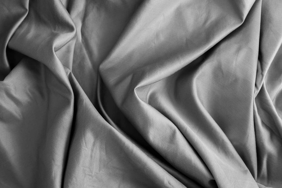 a dark gray bamboo bed sheet