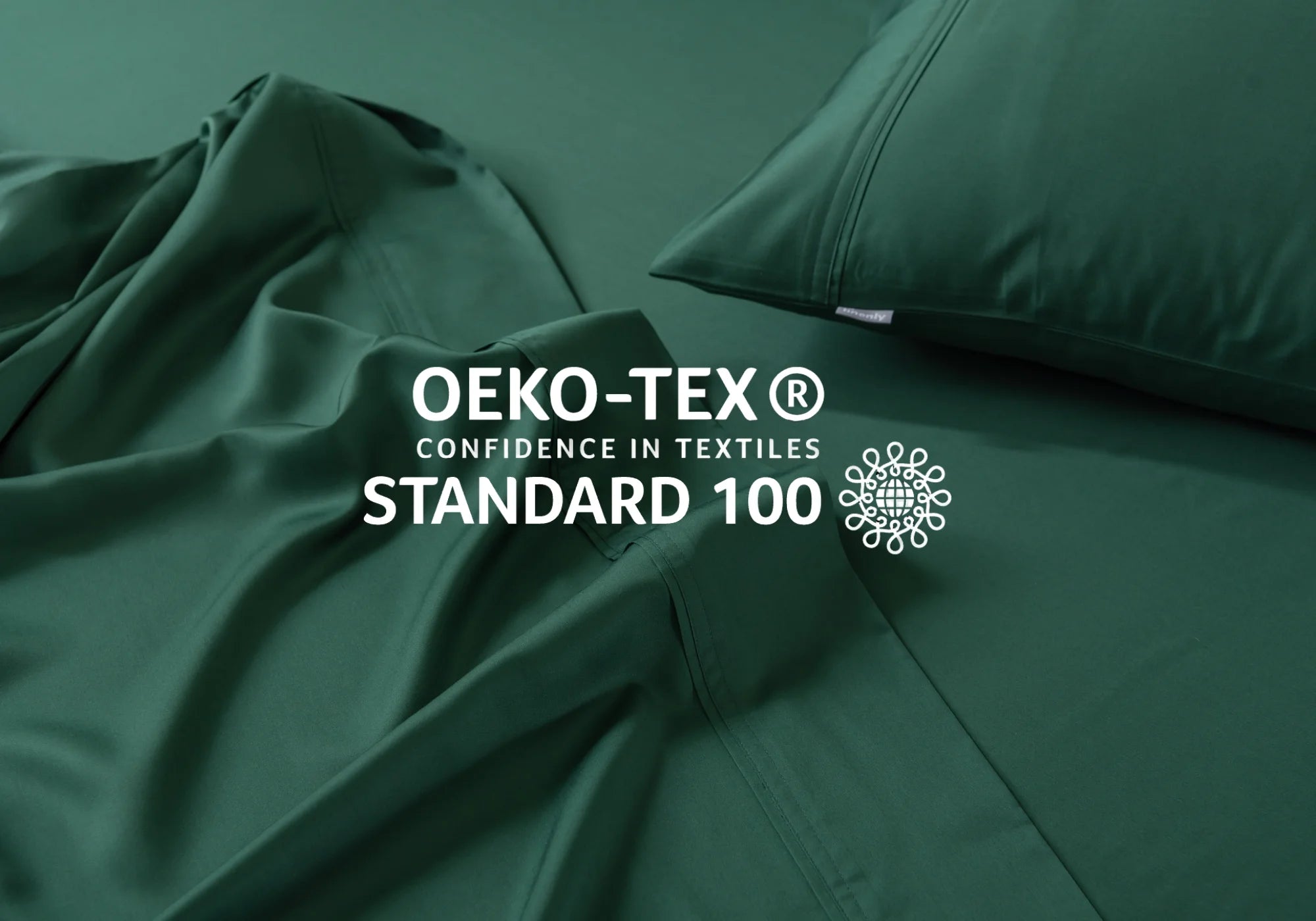 Natural bamboo bedding detail