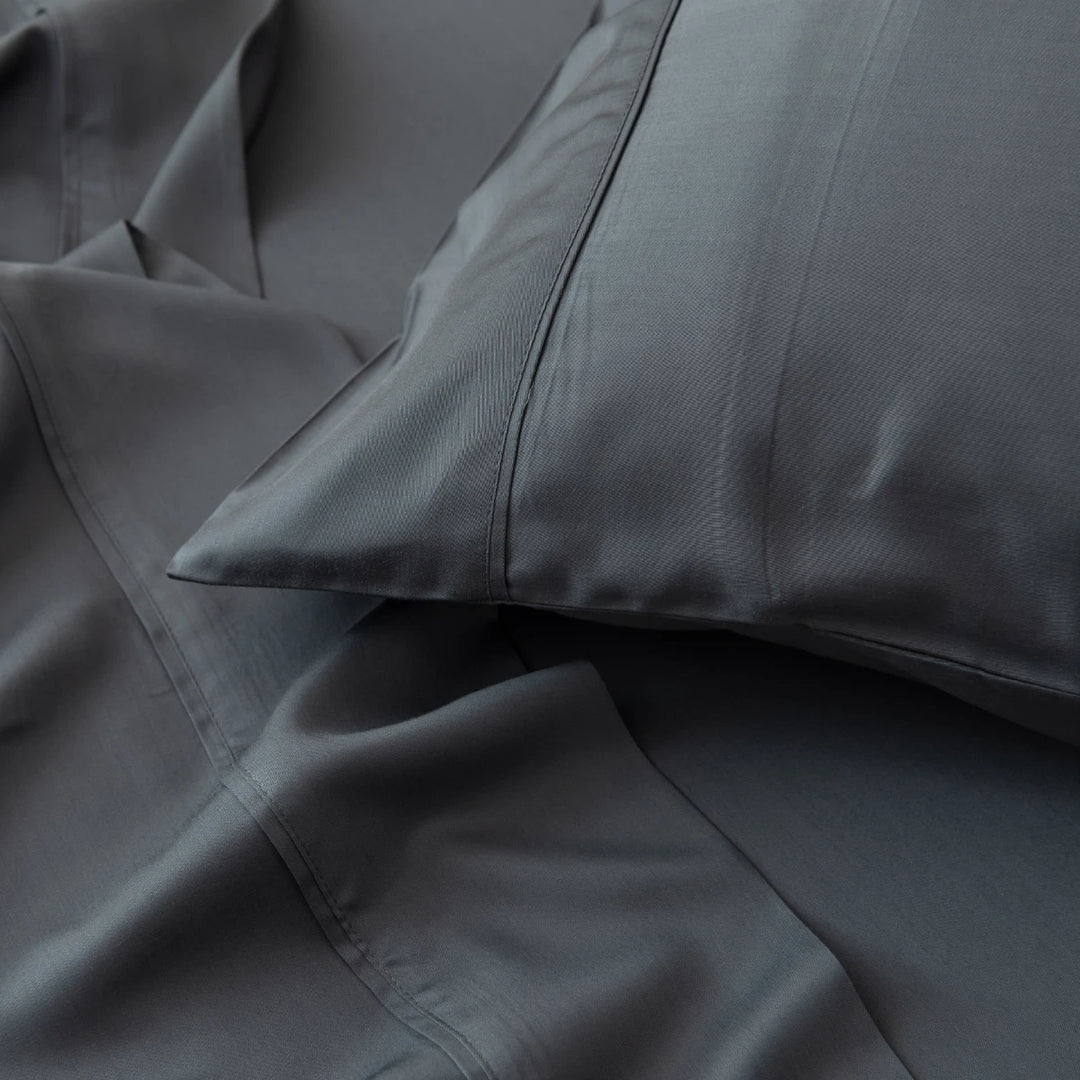 Bamboo Pillowcase Set - Granite Grey-Pillowcase Set-Linenly-Standard-Linenly