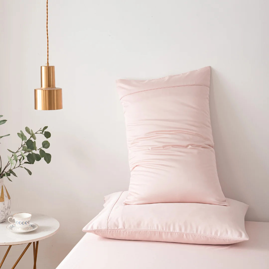 Blush Bamboo Pillowcase Set Luxurious Comfortable – Linenly
