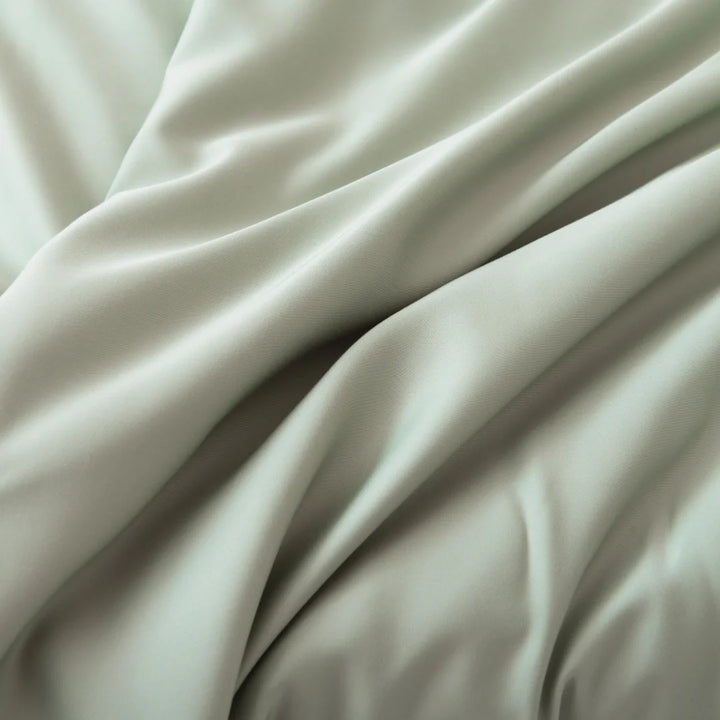Smooth Linenly organic bamboo viscose fabric with gentle folds and soft texture.