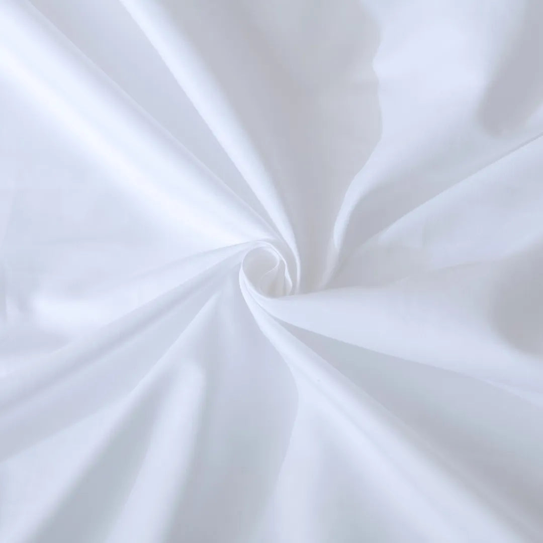 Swirling Luxe Sateen Pillowcase Set - White fabric - elegance in textile motion by Linenly.